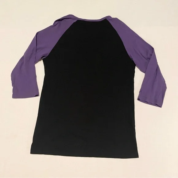 Killstar x Masters of the Universe Skeletor Evil-Lyn Raglan Tee XS 3/4 Sleeve - Picture 15 of 16